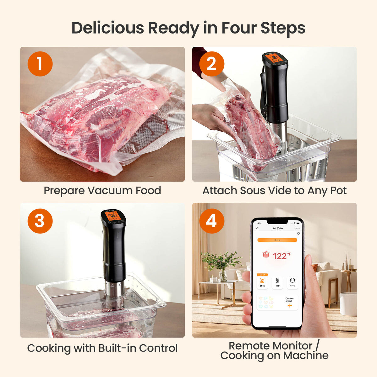 Inksous WiFi Sous Vide Cooker ISSV-200-W