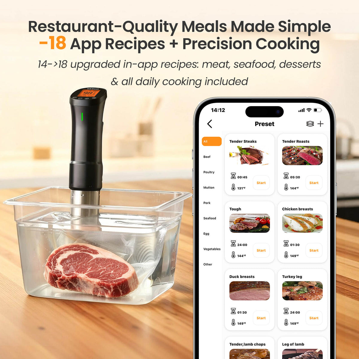 Inksous WiFi Sous Vide Cooker ISSV-200-W